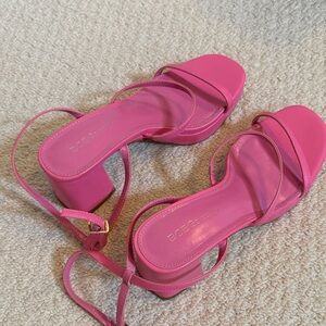 BCBG Pink Strappy Sandals